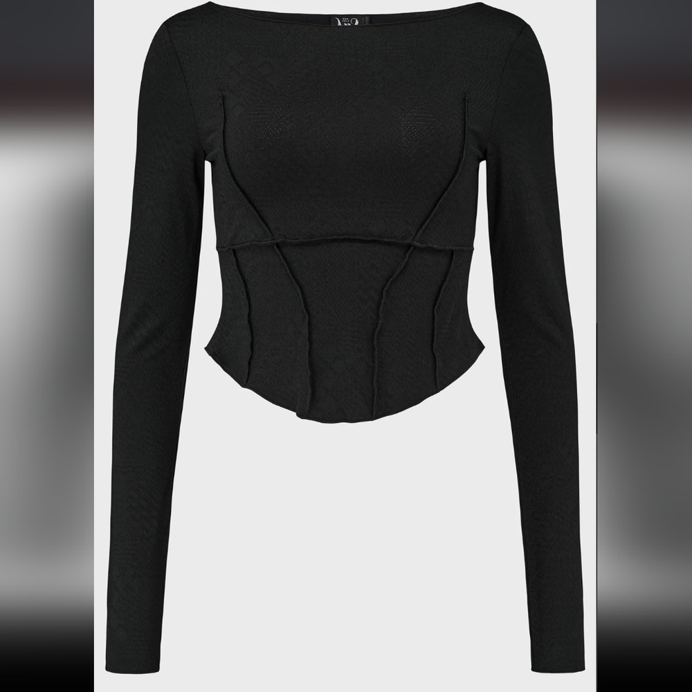 Killstar Black Long Sleeve Crop Top